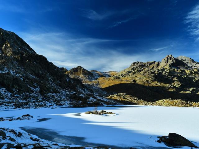 Vallee Des Merveilles en hiver dans les Alpes
