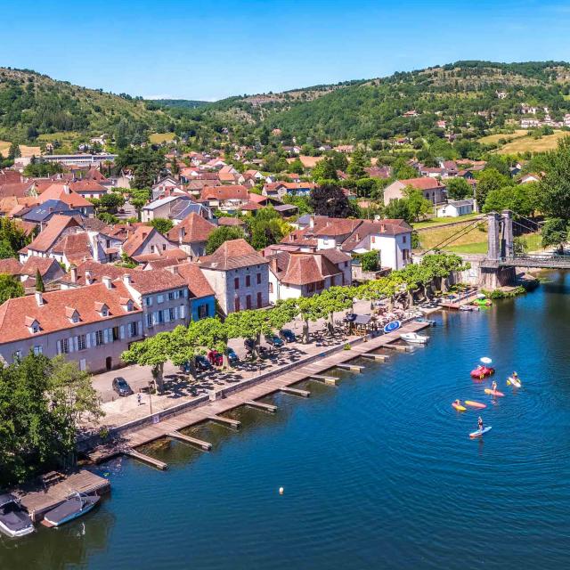 Le Lot et le port de Cajarc