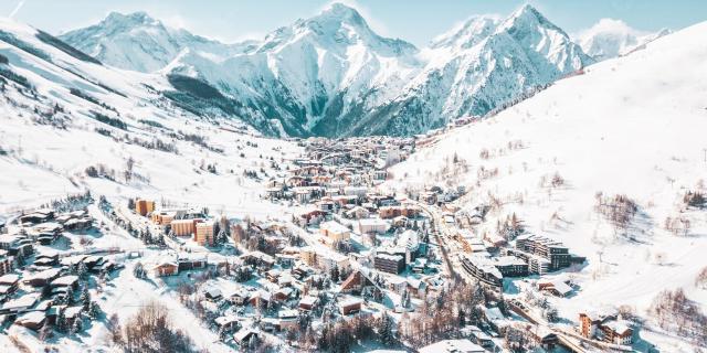 Station Les 2 Alpes Hiver Vue Muzelle