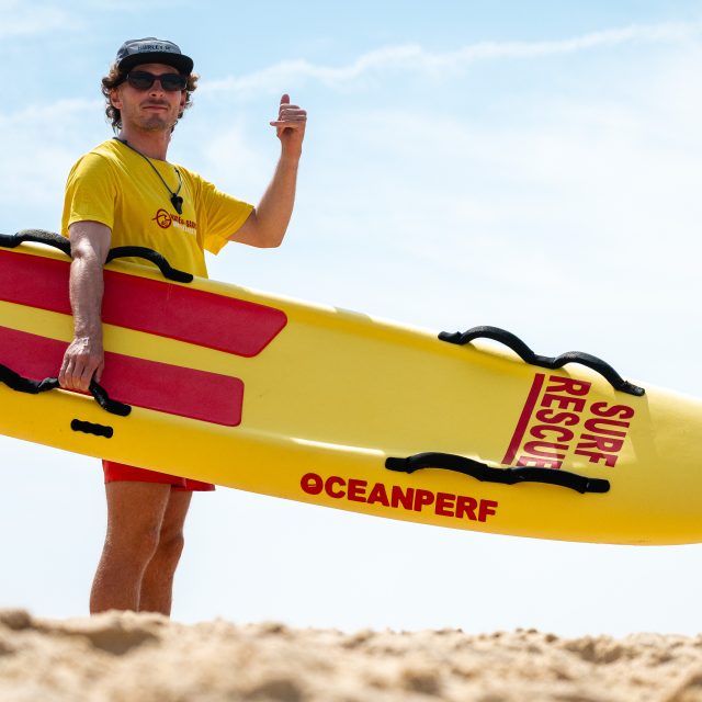 Lifeguard on the beach at Mimizan