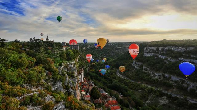 Les montgolfières à Rocamadour