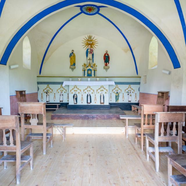 L'interno della Chapelle des Plans