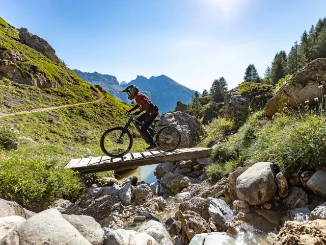 Cycling at the Bike Park in Val d'Isère